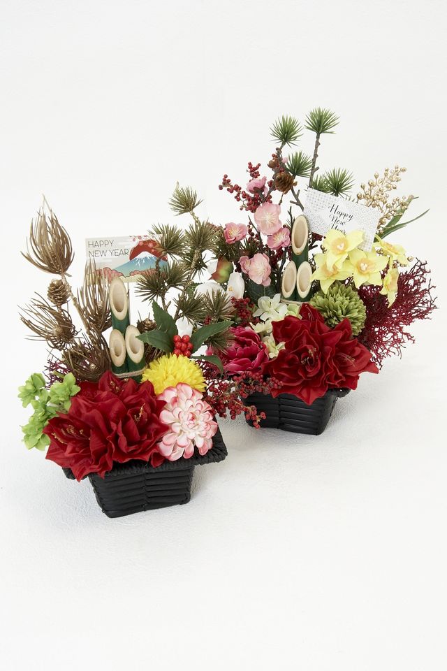 【造花のお正月飾り・新春・迎春アレンジメント】慶賀−keiga
