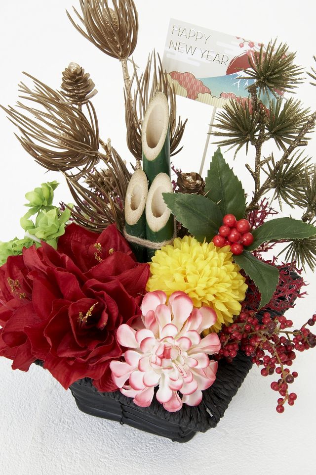 【造花のお正月飾り・新春・迎春アレンジメント】祥鳳−syouhou