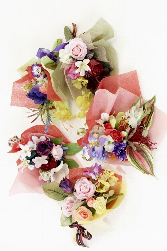 【造花ミニ花束】手のひらブーケ−Lサイズ