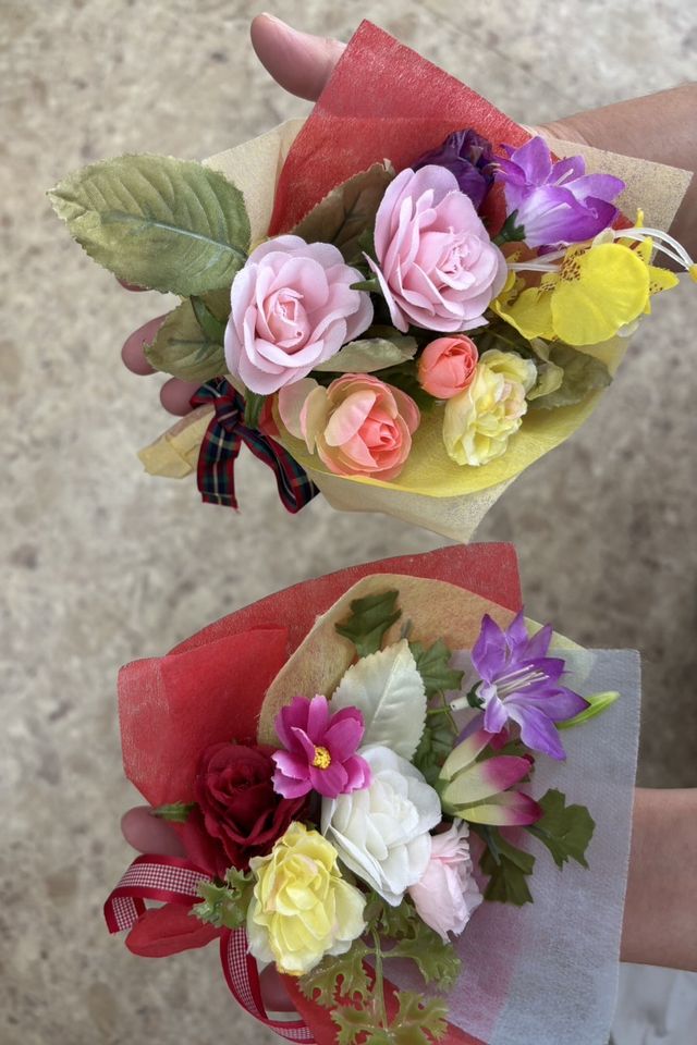 造花ミニ花束】手のひらブーケ−Lサイズ