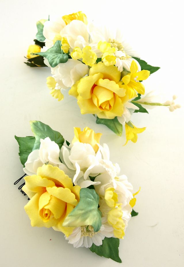 カサブランカのヘッドドレスキット（ホワイト）（２点セット）