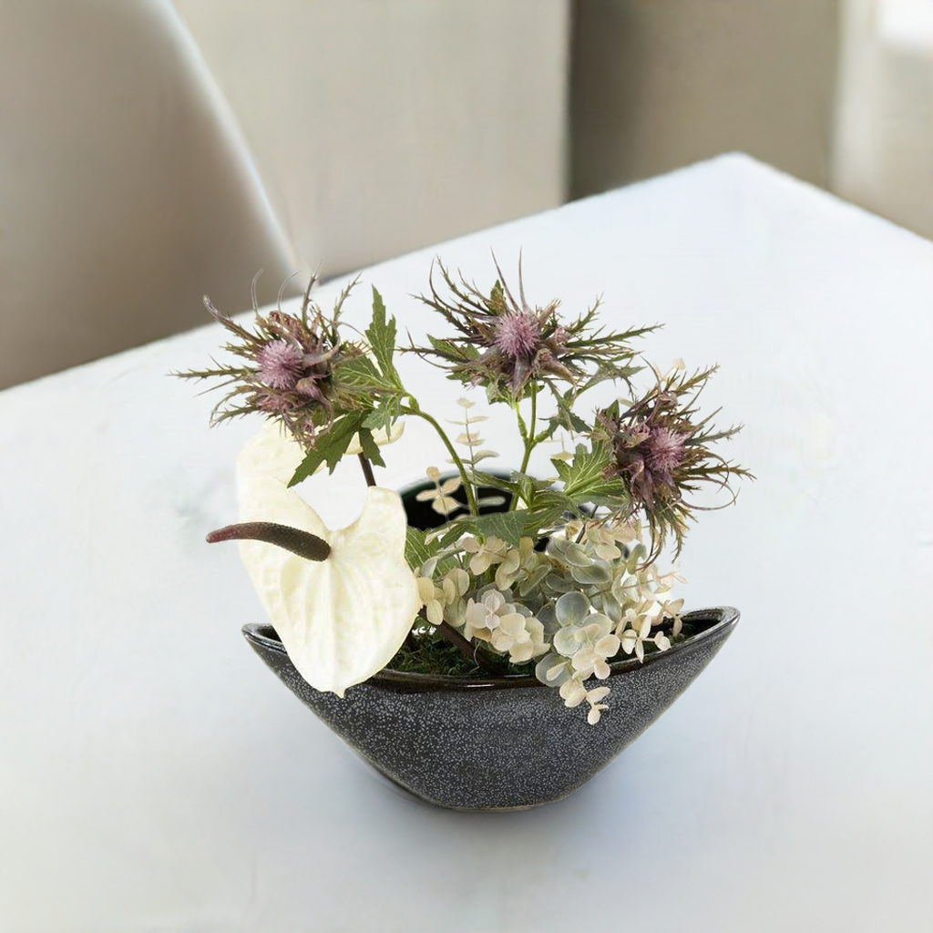 【ハンドメイド】アーティシャルフラワーアレンジ　花瓶込 造花・アーティフィシャルフラワー・インテリアアレンジ