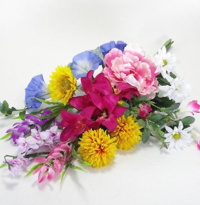 【造花の供花・仏花】夏の造花の仏花Ｉ-１束