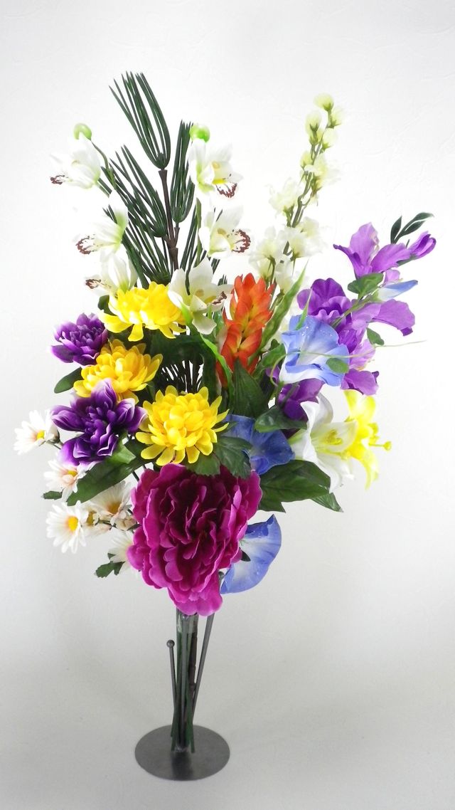 造花供花 夏の造花の仏花ｐ １束 アートフラワー 造花の仏花 あーとみゆき