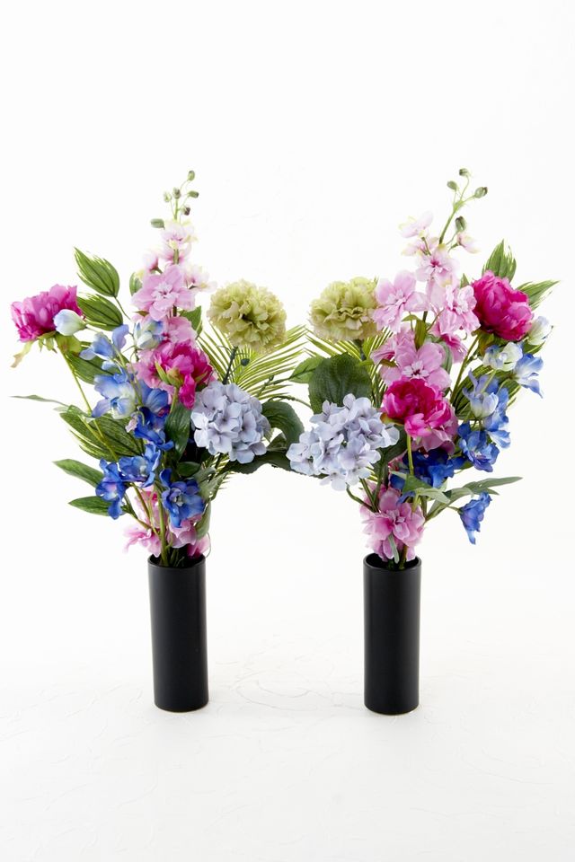 【造花の仏花・供花】百合&オンシジュームの供花(左右1対セット)