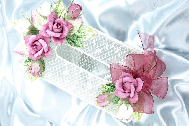 【母の日アーティフィシャルフラワーギフト】ローズ・ティッシュケース／ピンク