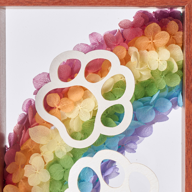 【ペットのご供養花 お供え花・虹の橋 プリザーブドフラワー・お仏壇花・供花・仏花】東京堂 プリザーブドフラワー ・虹色(にじいろ)