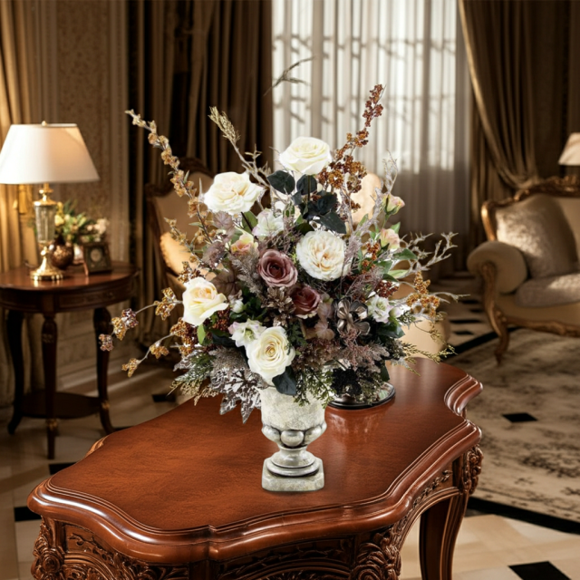 【造花・アートフラワープレミアムアレンジメント】アレンジ・デ・アマンド