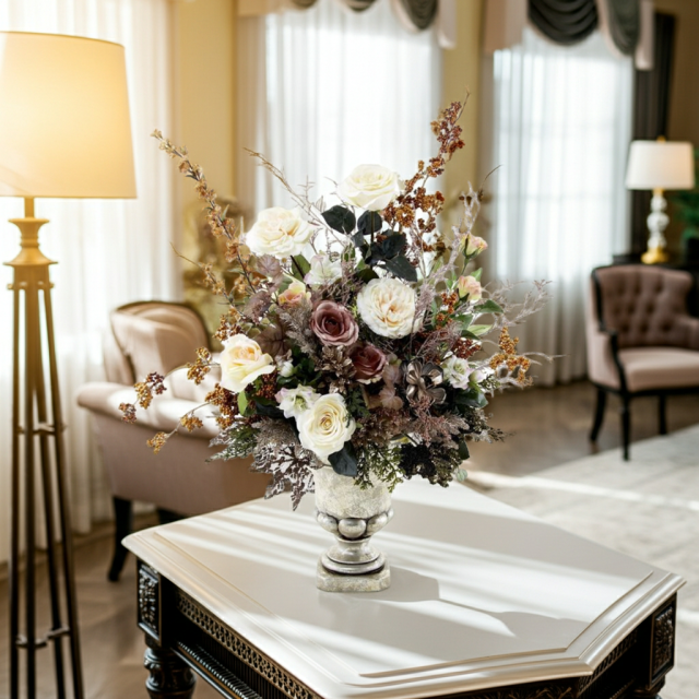 【造花・アートフラワープレミアムアレンジメント】アレンジ・デ・アマンド