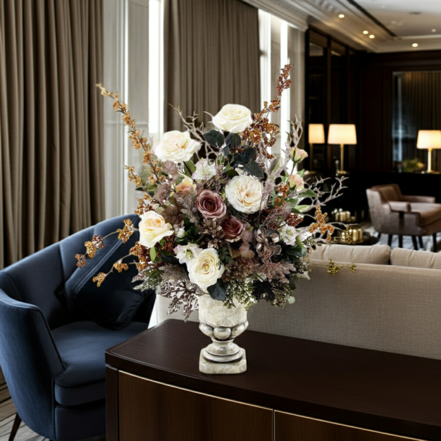 【造花・アートフラワープレミアムアレンジメント】アレンジ・デ・アマンド