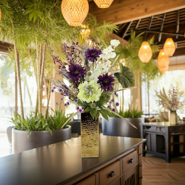 【造花・インテリアブーケアレンジ・アートフラワーアレンジメント】トレゾア