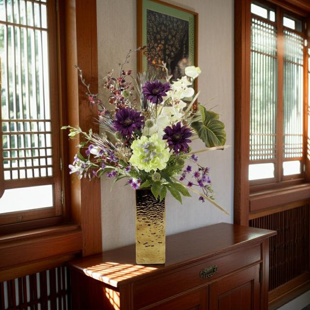 【造花・インテリアブーケアレンジ・アートフラワーアレンジメント】トレゾア