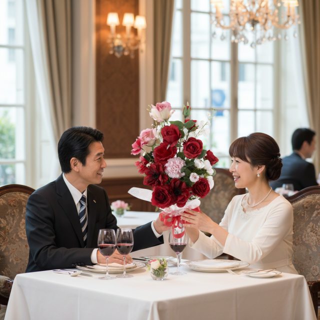 【プロポーズ・結婚式 両親贈呈】高級造花 ブーケ/記念日・誕生日ギフトに記憶に残る枯れない花束/プレミアム・ルージュ・ローズブーケ