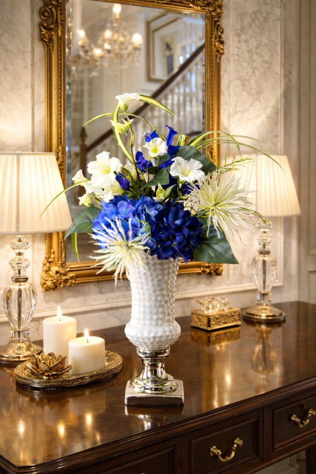 【造花・アートフラワーアレンジメント】インディペンデンス・ネイビー