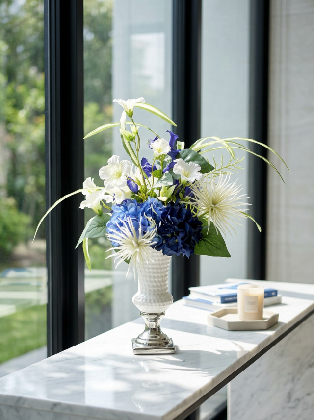 【造花・アートフラワーアレンジメント】インディペンデンス・ネイビー