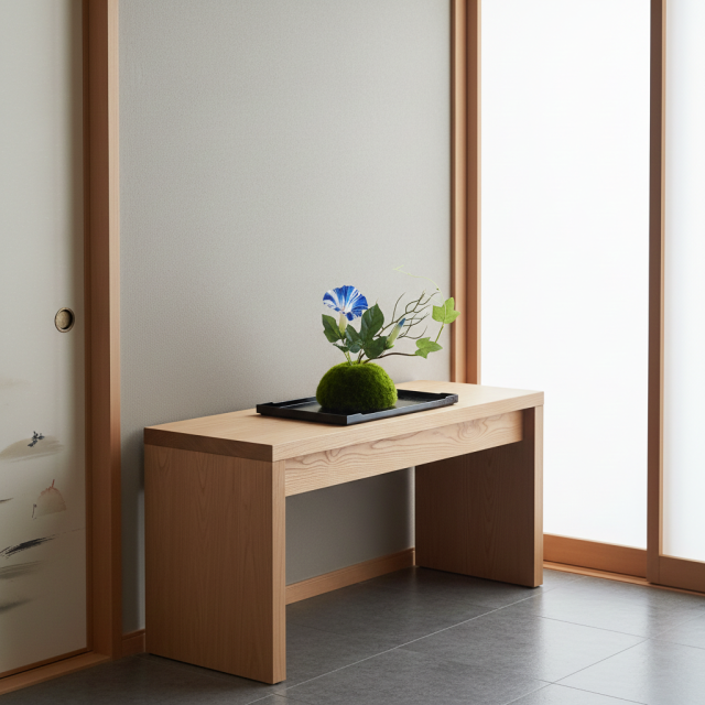 【造花 観葉植物 インテリアグリーン】こけ玉 ジャパーニーズモダンS（下皿付き）