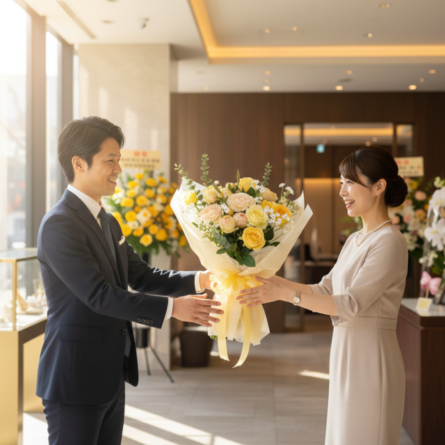 バラとかすみ草の花束 ローズブーケ 豪華 高級 造花 73〜85cm｜結婚式 両親贈呈 プロポーズ 記念日ギフト｜ローズガーデンシリーズ