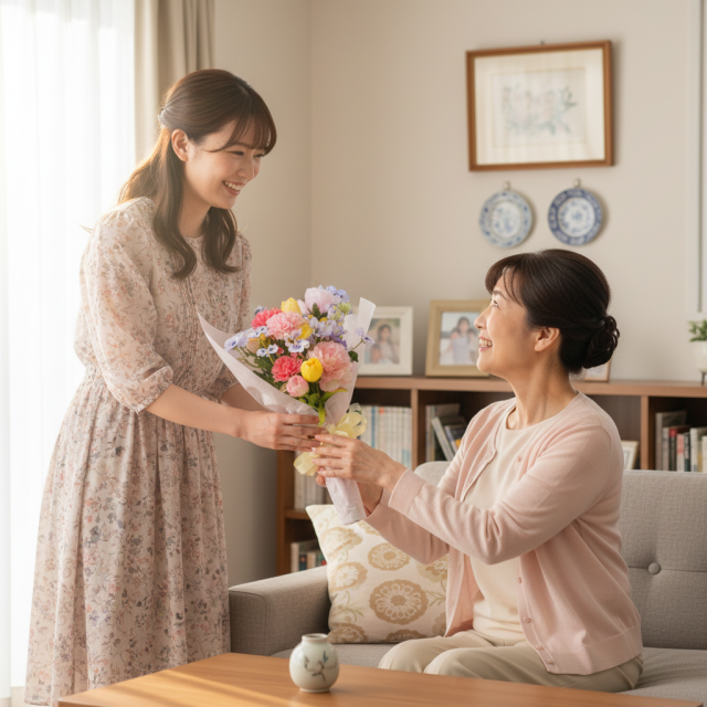 【一点もの】造花 花束｜ラグジュアリー アーティフィシャルフラワー ブーケ（チューリップ・ピオニー・カーネーション）特別な贈り物に