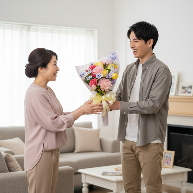 【一点もの】造花 花束｜ラグジュアリー アーティフィシャルフラワー ブーケ（チューリップ・ピオニー・カーネーション）特別な贈り物に 〜