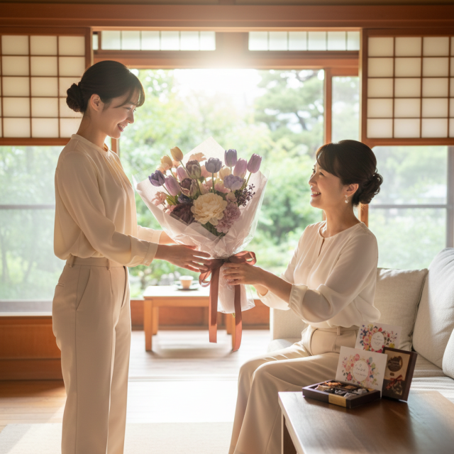 【一点もの】ラグジュアリーパステルブーケ 〜 チューリップと芍薬が彩る上質なアーティフィシャルフラワー 〜