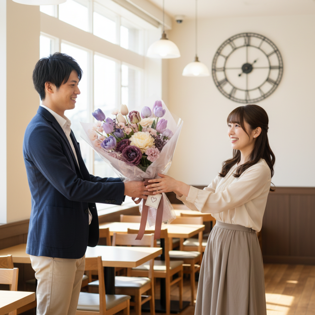 【一点もの】ラグジュアリーパステルブーケ 〜 チューリップと芍薬が彩る上質なアーティフィシャルフラワー 〜