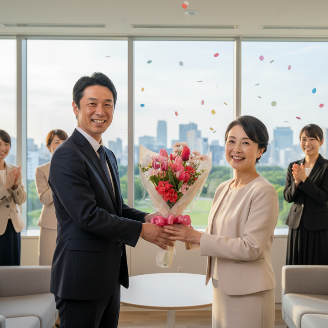 フリージア・スイートピー・パンジー使用 ピンク・赤系の華やかブーケ（母の日・誕生日・プロポーズ）