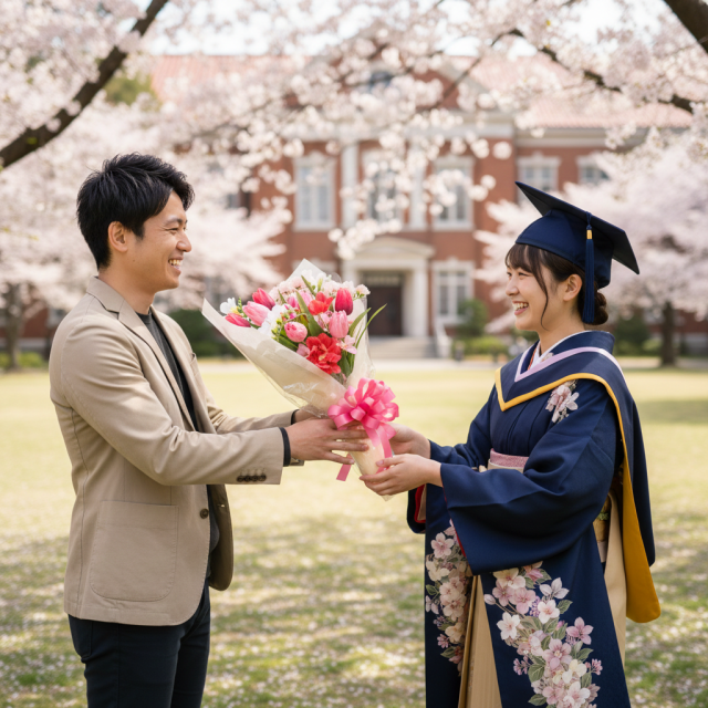 フリージア・スイートピー・パンジー使用 ピンク・赤系の華やかブーケ（母の日・誕生日・プロポーズ）