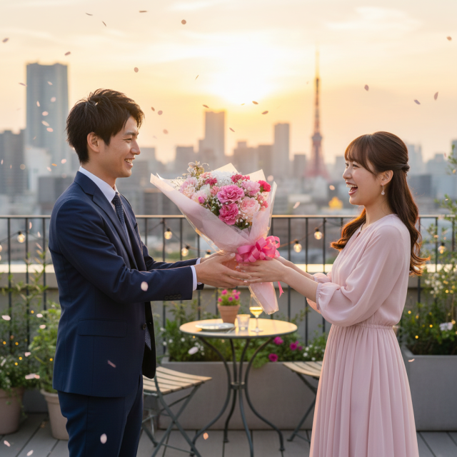 一点もの 高級アーティフィシャルフラワー花束｜ピンク系ラグジュアリーブーケ（母の日・誕生日・プロポーズ・ギフト）