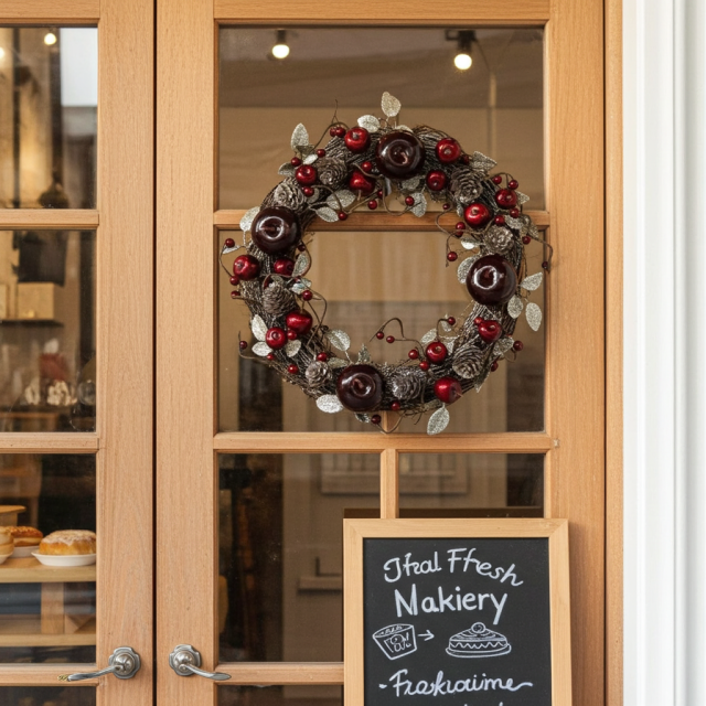 【造花・アーティフィシャルフラワーリース】アップルベリーリース