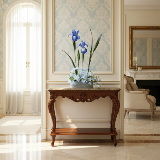 【造花・アートフラワー・和モダン・和風アレンジメント】青翔―aoto