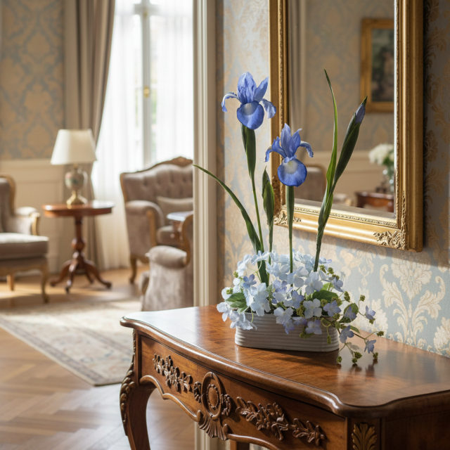 【造花・アートフラワー・和モダン・和風アレンジメント】青翔―aoto