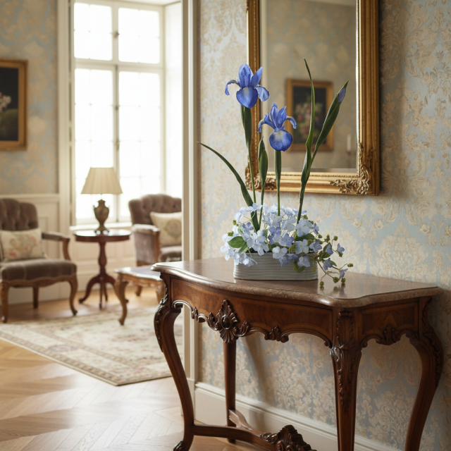 【造花・アートフラワー・和モダン・和風アレンジメント】青翔―aoto