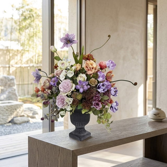 【プレミアムデザイン 造花・アーティフィシャルフラワーアレンジメント】Flowers blooming in the garden