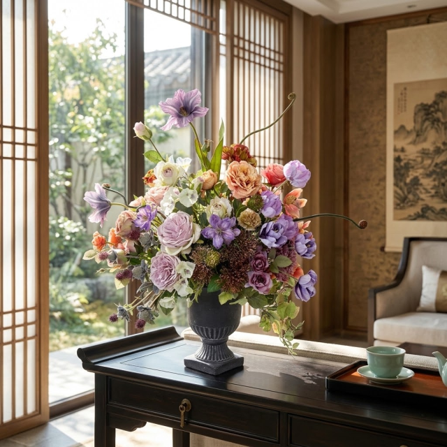 【プレミアムデザイン 造花・アーティフィシャルフラワーアレンジメント】Flowers blooming in the garden