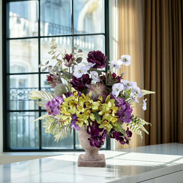 【アーティフィシャルフラワー・アートフラワー・造花アレンジメント】オリエンタルオーキッド・オリキス