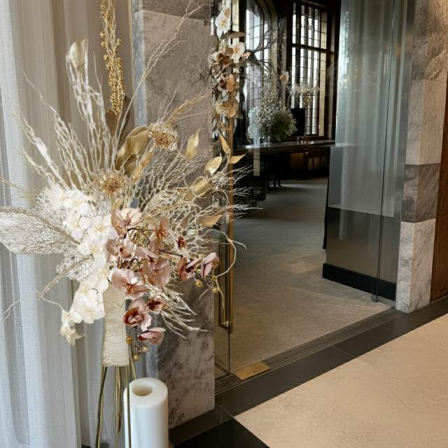 【プレミアムコレクション 造花・アーティフィシャルフラワーアレンジメント】shining butterfly