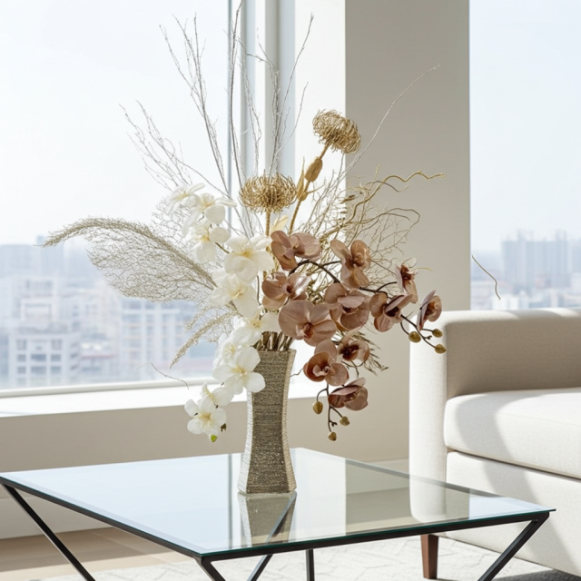 【プレミアムコレクション 造花・アーティフィシャルフラワーアレンジメント】shining butterfly