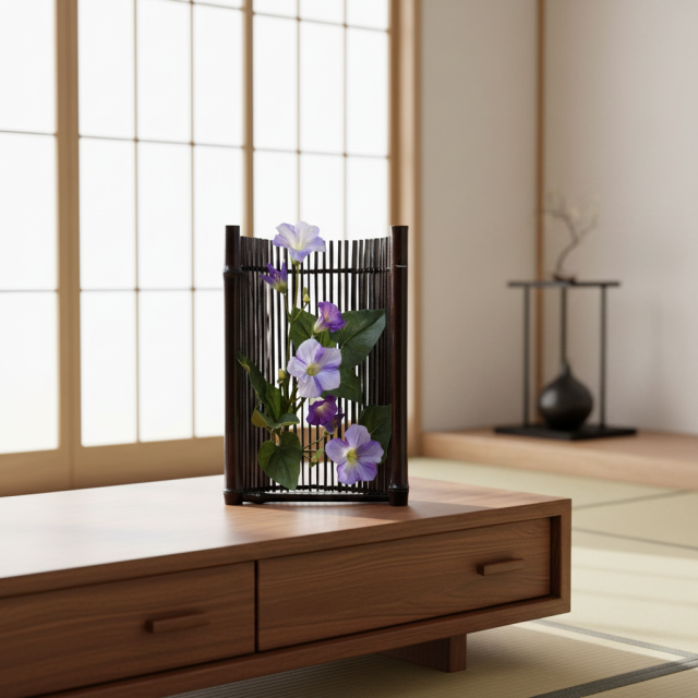 【造花・ジャパニーズモダンアレンジメント】紫雲-shiun