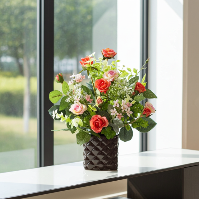 【アーティフィシャルフラワー・造花アレンジメント】ローズデリシャス