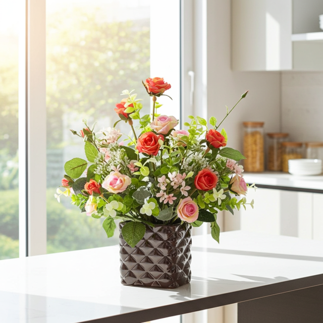 【アーティフィシャルフラワー・造花アレンジメント】ローズデリシャス