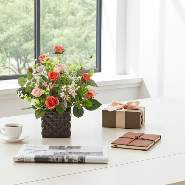 【アーティフィシャルフラワー・造花アレンジメント】ローズデリシャス