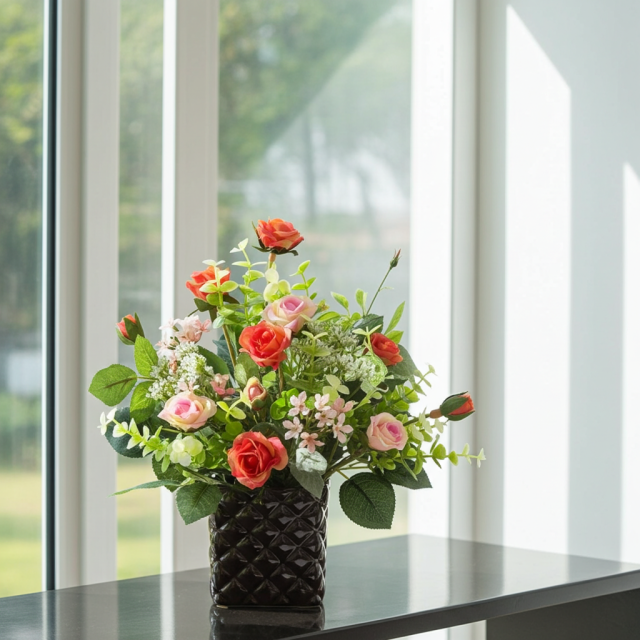 【アーティフィシャルフラワー・造花アレンジメント】ローズデリシャス