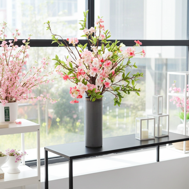 【造花・アーティフィシャルフラワー・和モダン・和風アレンジメント】舞桜－mao