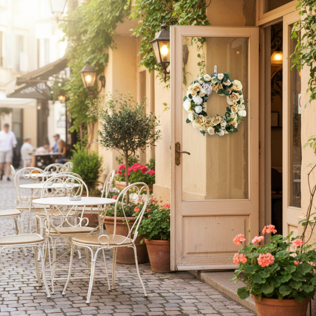 【造花 アーティフィシャルフラワー・アートフラワーのオリジナルリース】ローズガーデンシリーズ｜Rose wreath―E