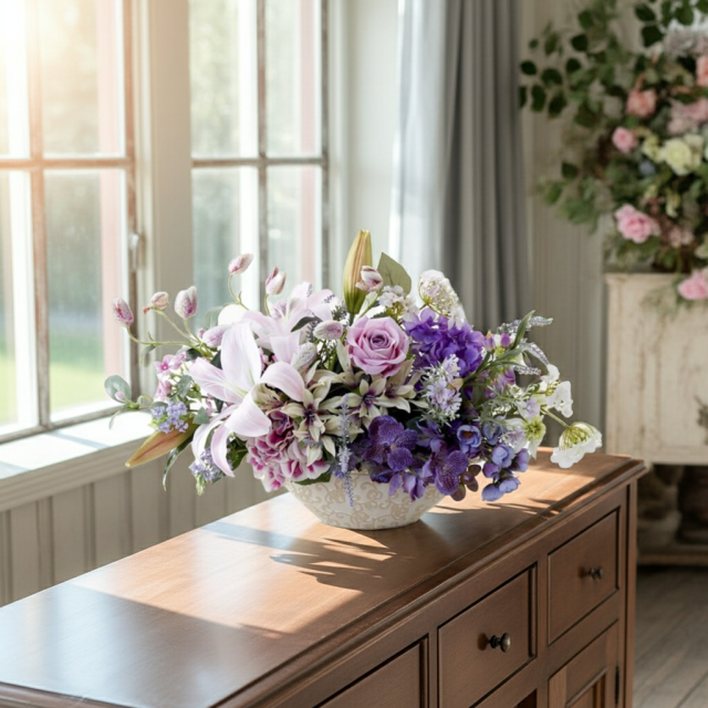 【造花・アーティフィシャルフラワー・インテリアフラワー・アレンジメントフラワー】flower compote