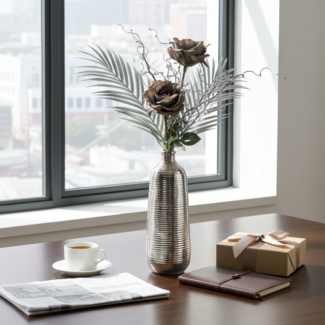 アーティフィシャルフラワー インテリアブーケアレンジ】ローズ