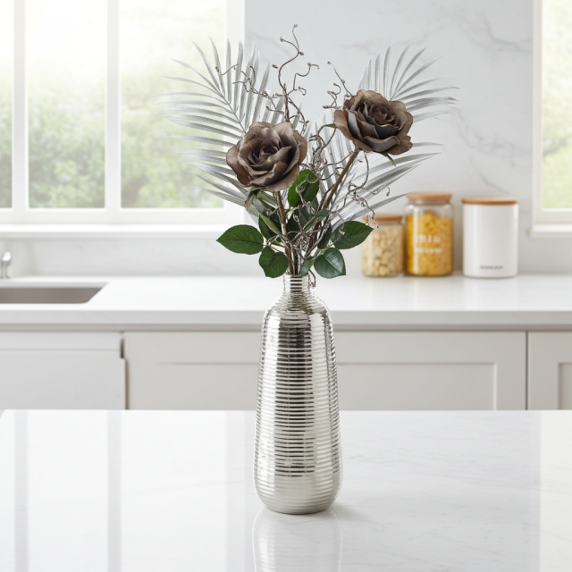 アーティフィシャルフラワー インテリアブーケアレンジ】ローズ