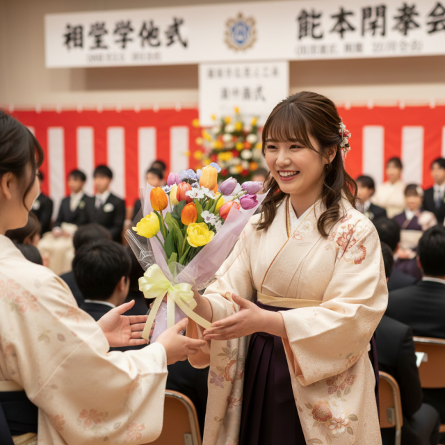 【贈答・贈呈用花束・高級造花の花束・花束ギフト】チューリップとパンジーのアニバーサリーブーケ