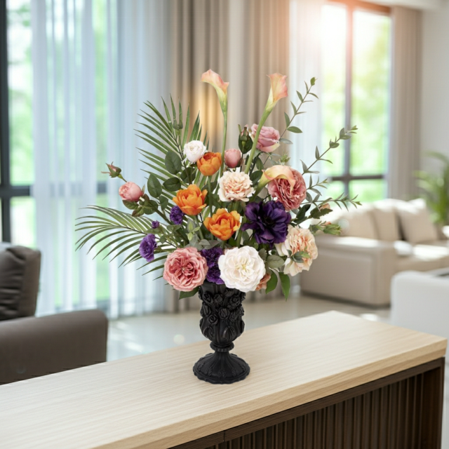 【プレミアムデザイン 造花・アーティフィシャルフラワーアレンジメント】Crepuscolo mistico