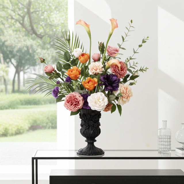 【プレミアムデザイン 造花・アーティフィシャルフラワーアレンジメント】Crepuscolo mistico